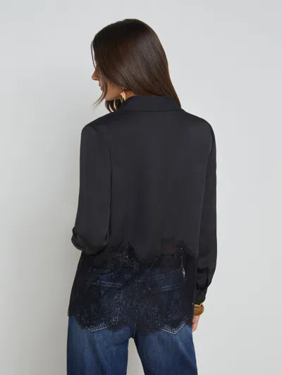 L'agence Adalee Lace Blouse In Black