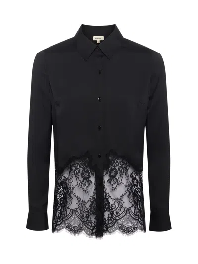 L'agence Adalee Lace Blouse In Black