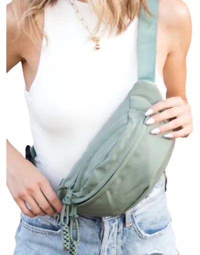 Aili's Corner Women's Evie Nylon Belt Bag In Sage In Multi