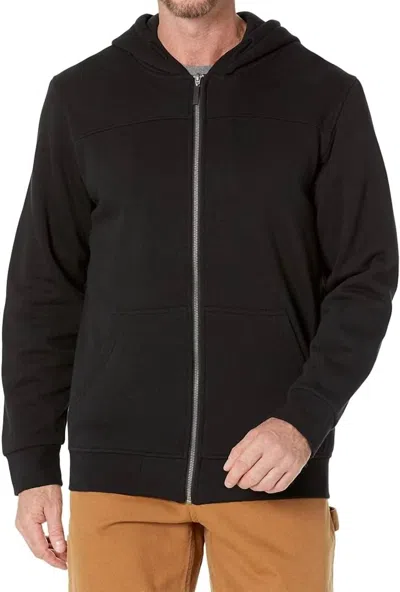 Caterpillar Men's Thermal Lined Hoodie Sweater In Black/noir In Multi