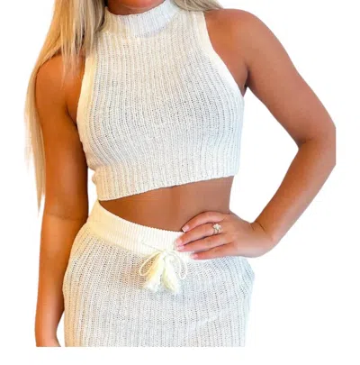 Olivaceous Chelsea Top In White In White