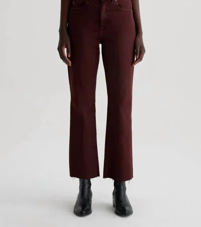 Ag Farrah Boot Crop Jeans In Hi-white Pinot Noir In Multi