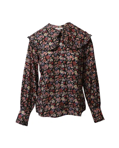 Sea New York Leslie Peter Pan Collar Top In Multicolor Cotton In Multi