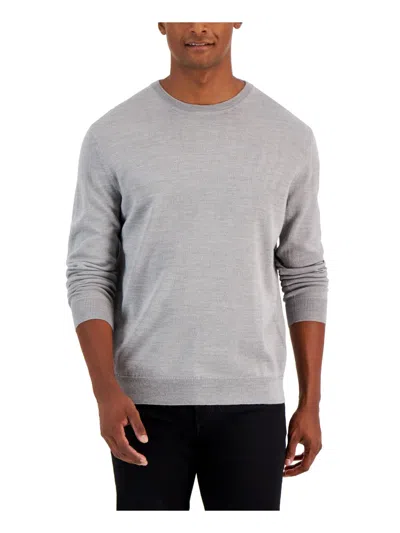 Club Room Men's Solid Crew Neck Merino Wool Blend Sweater, Created For Macy's In Multi
