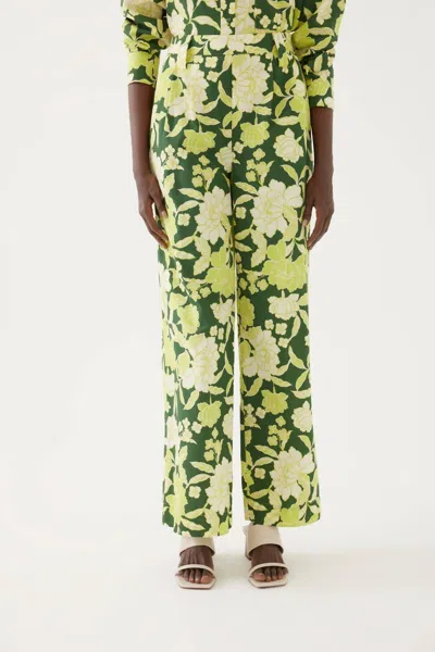 Exquise Reba Wide Leg Pants In Green In Green