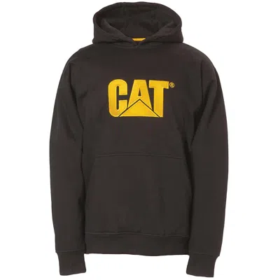 Caterpillar Men's Trademark Hooded Sweatshirt In Black (gold Letters) In Multi