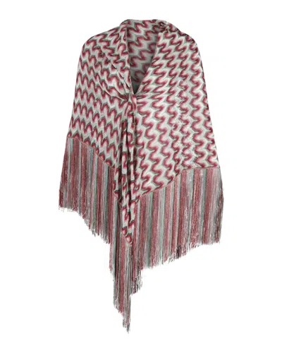 Missoni Patterned Fringed Shawl In Multicolor Viscose In Multi
