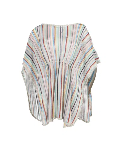 Missoni Striped Cover-up Tunic In Multicolor Viscose In Multi