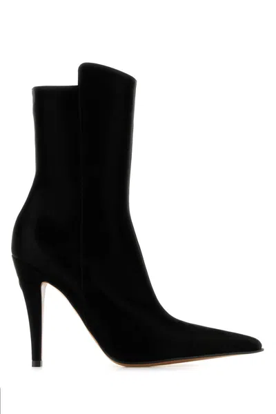 Alexander Mcqueen 105mm Suede Ankle Boots In Black