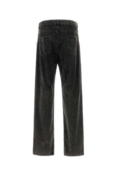 Dolce & Gabbana Charcoal Stretch Corduroy Pant In Grey