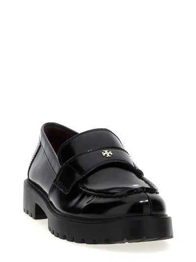 Tory Burch 20mm Classic Lug Brushed Leather Loafers In Black