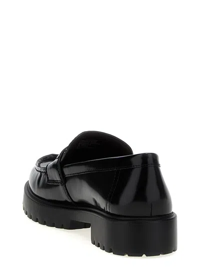 Tory Burch 20mm Classic Lug Brushed Leather Loafers In Black