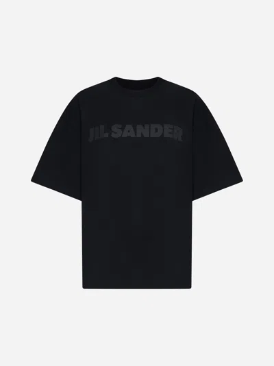 Jil Sander Cotton Jersey T-shirt With Logo In Black