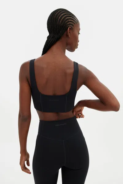 Girlfriend Collective Black Gwen Keyhole Bra