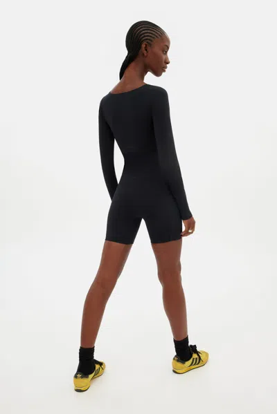 Girlfriend Collective Black Kelsey Seamed Unitard