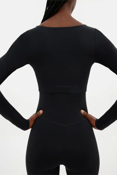 Girlfriend Collective Black Kelsey Seamed Unitard