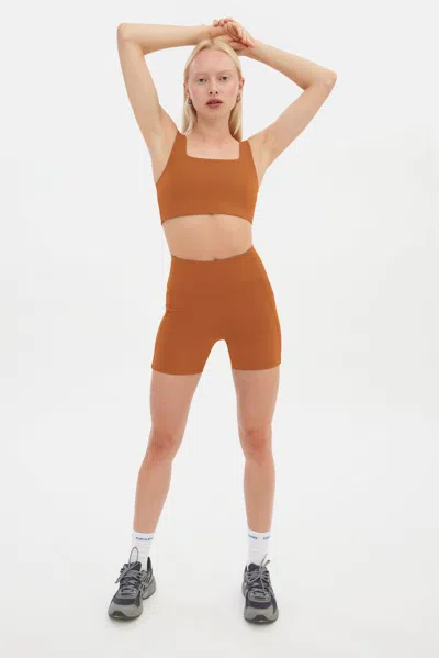 Girlfriend Collective Caramel Compressive Pocket Run Short