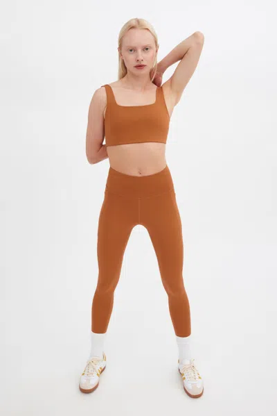 Girlfriend Collective Caramel Tommy Cropped Bra