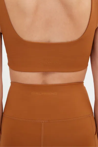 Shop Girlfriend Collective Caramel Tommy Cropped Bra
