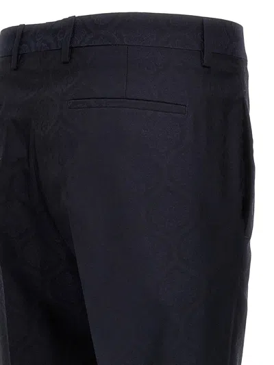 Etro Cotton Pants In Blue