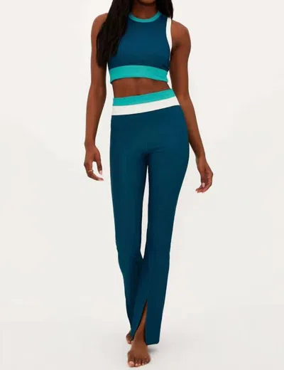 Beach Riot Amalfi Split Flare Pants In Blue