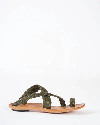 Cydwoq Women's Revival Sandals In Green Braid/natural Sole In Multi