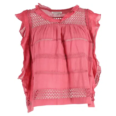 Isabel Marant Étoile Isabel Marant Etoile Clara Vintage Blouse In Red Cotton In Red