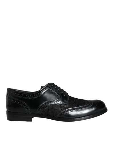 Dolce & Gabbana Day Classic Brushed Leather Brogue Shoes