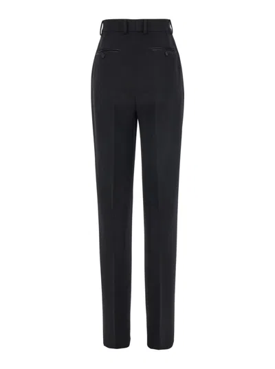 Dolce & Gabbana Black Pants With High Waist And Belt Loops In Black