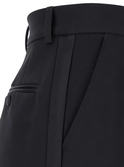 Dolce & Gabbana Black Pants With High Waist And Belt Loops In Black