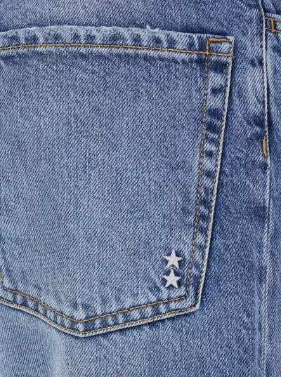 Icon Denim Straight Buttoned Jeans In Blue
