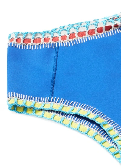 Shop Kiini 'tuesday' Crochet Trim High Waist Bikini Bottoms
