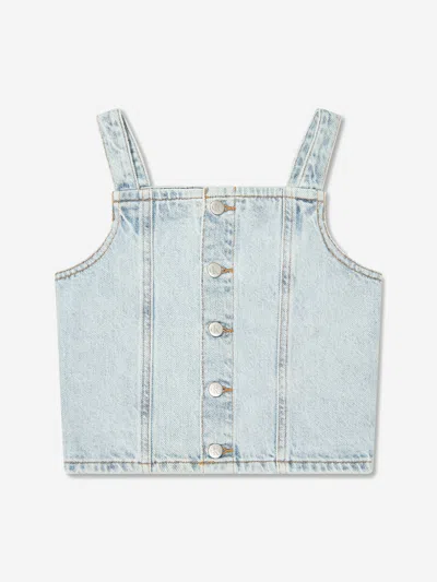 Calvin Klein Jeans Est.1978 Calvin Klein Jeans Calvin Klein Girls Strap Denim Top In Blue