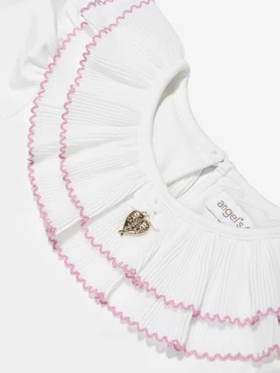 Angel's Face Angels Face Girls Thelma Pleated Collar Top In White