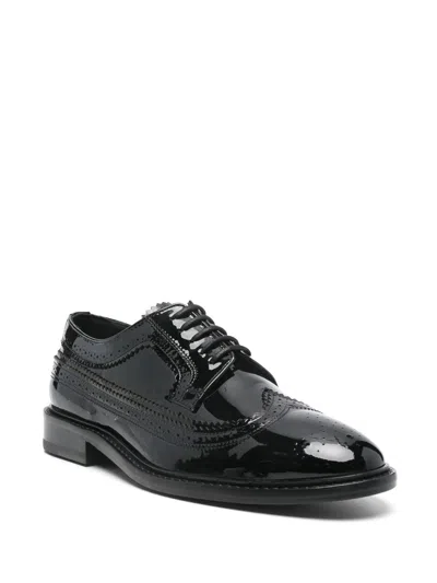 Paul Smith Fuentes Brogue Shoes In Patent Leather In Black