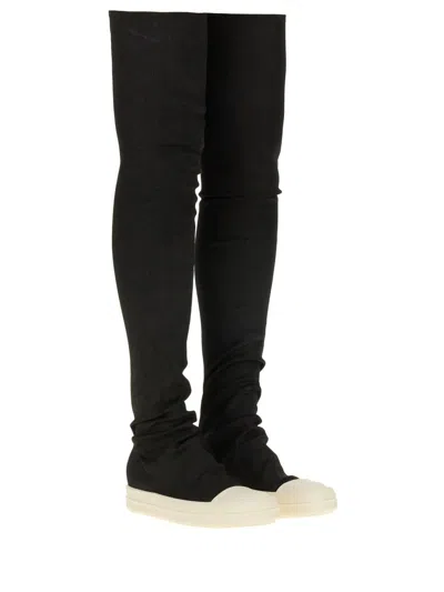 Shop Rick Owens Drkshdw Denim Boot In Black