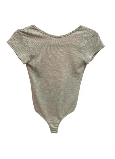 By Together Women's Backless Bodysuit In Light Grey In Grey