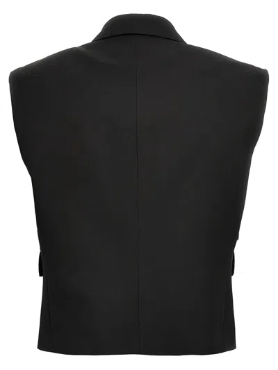 Dolce & Gabbana Tuxedo Gilet With Satin Peak Lapels In Black