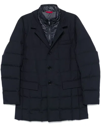 Fay Double-front Down Jacket In Blue