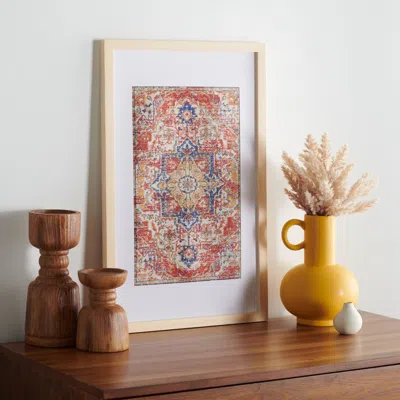Safavieh Lonqu 23"x14" Framed Textile Art