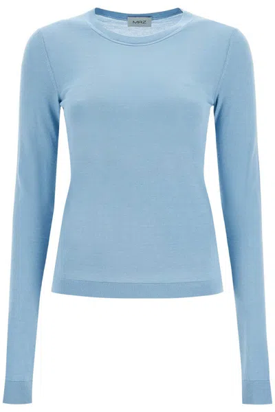 Shop Mrz "cashmere And Silk Blend Sweater In Blue