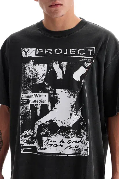 Shop Y/project T-shirt With Printed Pinch In Black