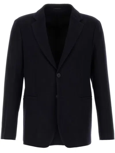 Giorgio Armani Stretch Wool Blazer With Front Pockets