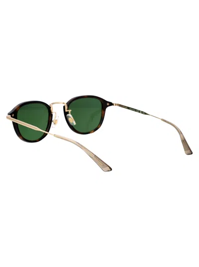 Montblanc Runde Sonnenbrille Mit Havannafarbener Eingespritzter Fassung