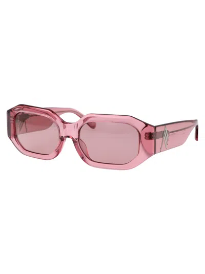 Attico Sunglasses In Rose-pink Acrylic