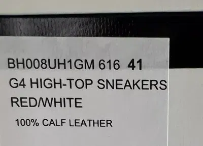 Pre-owned Givenchy White And Red Leather Sneakers Size Us 8, Eu 41