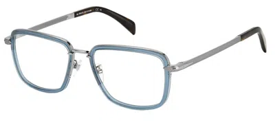 David Beckham Db 7072/f V84 54 Men's Eyeglasses - Blue Ruthenium Acetate Frame