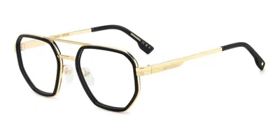 DSQUARED2 DSQUARED2 D2 0111 807 52 MEN'S EYEGLASSES - BLACK METAL FRAME 