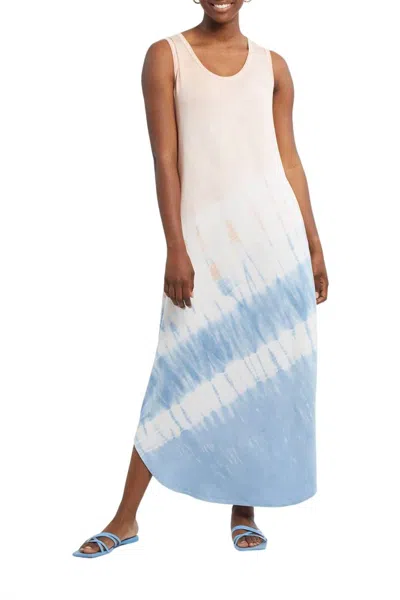 Tribal Tank Ombré Maxi Dress In Peach Skin In Multi