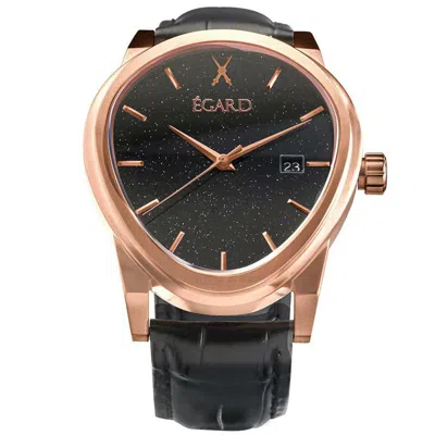 Egard Men's Dali V2 Rose Automatic Black Dial Watch In Black